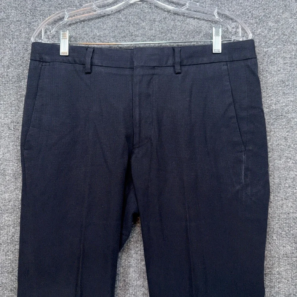 Bonobos Pants Men 31x28 Blue Slim Straight Hopsack Cotton Trousers Chinos